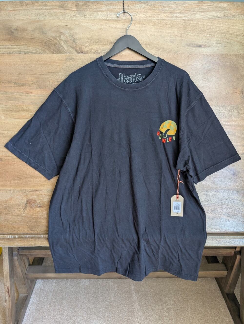 NWT Howler Brothers T-Shirt Mens XXL Black Mash Up Graphic Short Sleeve Pullover